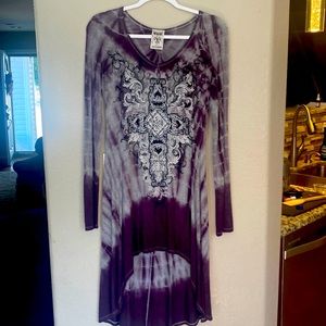 Vocal dress embellished front and back high low size medium